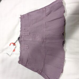 Cider Purple Y2K high rise mini pleated skirt